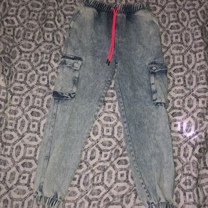 Denim joggers Size Small. Only wore once
